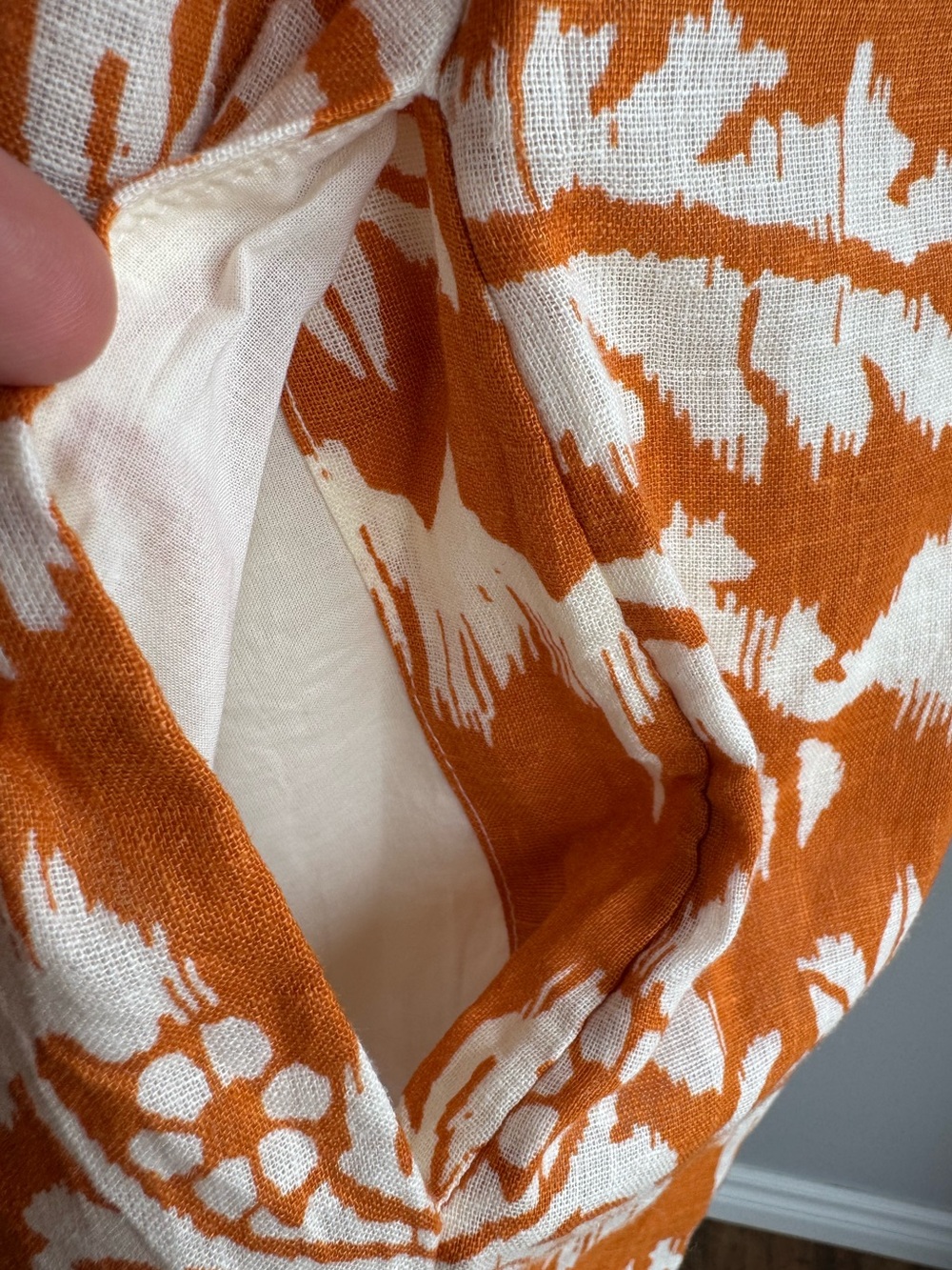 Rachel Zoe Tropical Linen Blend Dress XS Mustard Floral Vacation Beach Boho Cute - Picture 4 of 10